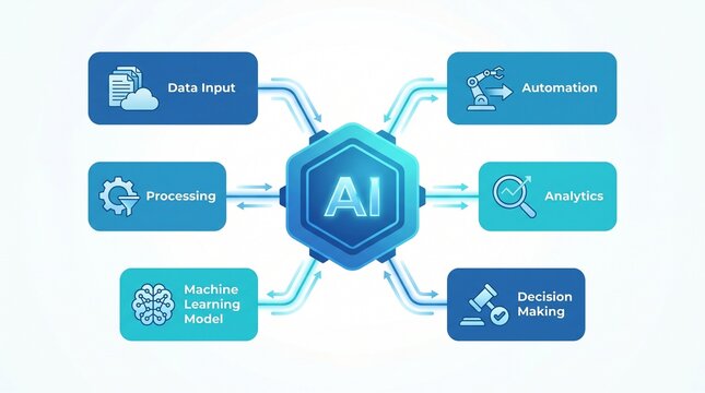 Artificial Intelligence Technology Concept Illustration.