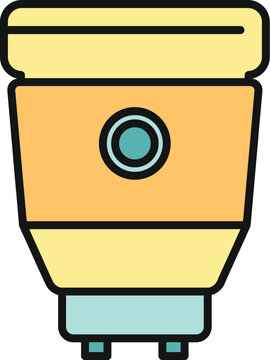Camera flash light icon providing supplementary illumination for photography