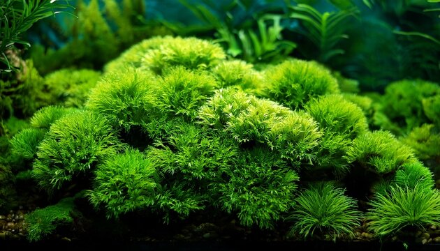 Vibrant Java Moss For Aquariums A Lush Vibrant Green Moss Ideal For Planted Aquariums