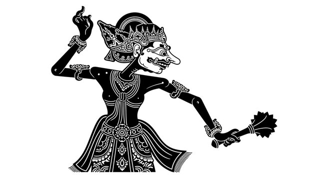 Traditional Balinese Dance Character Design.