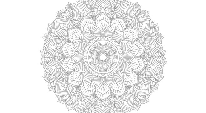 Intricate Mandala Design for Relaxation and Meditation.