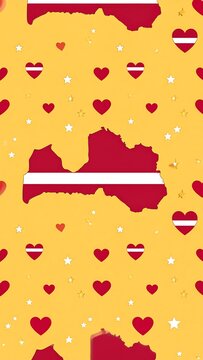 Latvia love pattern.