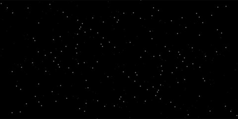 Starry night sky space seamless pattern. Galaxy shiny stars background, fabric seamless print or textile vector background. Wrapping paper space pattern or wallpaper with comet, glowing constellations © Qiana