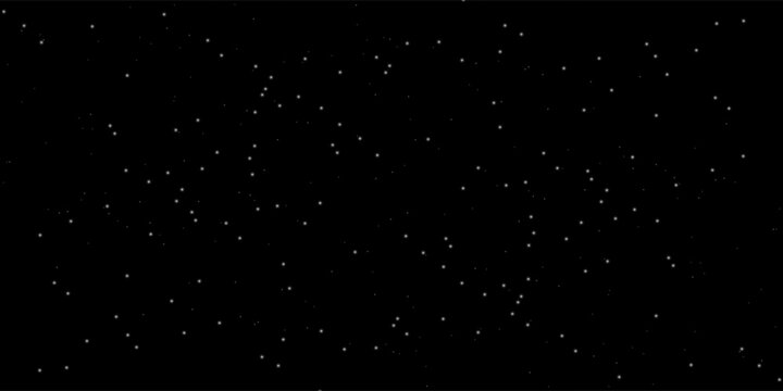 Starry night sky space seamless pattern. Galaxy shiny stars background, fabric seamless print or textile vector background. Wrapping paper space pattern or wallpaper with comet, glowing constellations