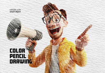 Color Pencil Drawing Photo Effect