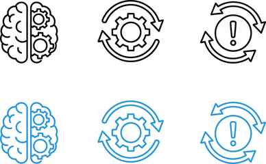 Fototapeta premium Infographic symbols for artificial intelligence