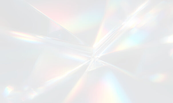 Disco inspired rainbow prism flare with holographic crystal sparkle confetti light burst creating abstract vector texture with magic fantasy glow