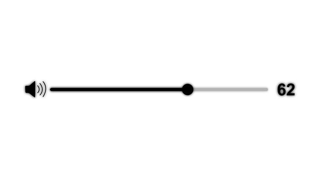 Speaker volume animation from 0 to 100 on green screen. Speaker volume up, voice and soundtrack animation. Animation of speaker volume with alpha channel, Speaker volume icon animation.
