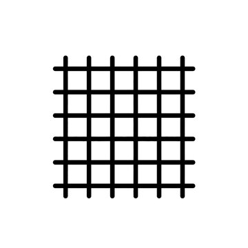Black grid pattern on white background in minimalist style  