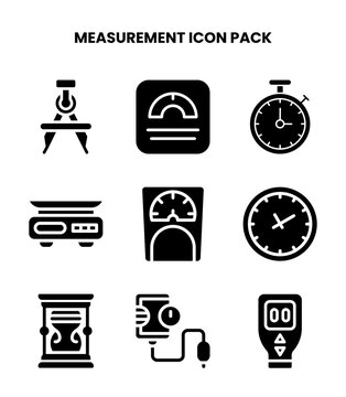 Measurement Glyph SVG Icons Pack
