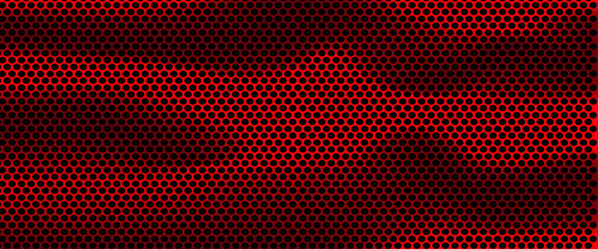 red metal grid background with black gradient surface,Protective grating texture.