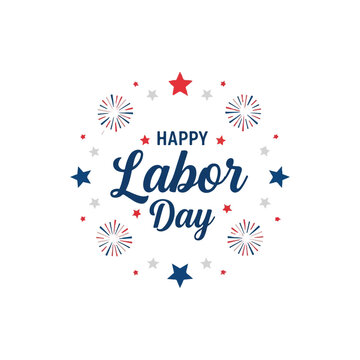 Happy labor day celebration greeting