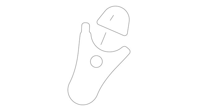 Vector illustration of a digital thermometer with a removable cap, representing medical equipment for measuring body tem