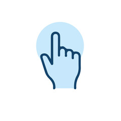 Obraz premium Hand Cursor Icon Pointing Up Index Finger Click Vector Illustration