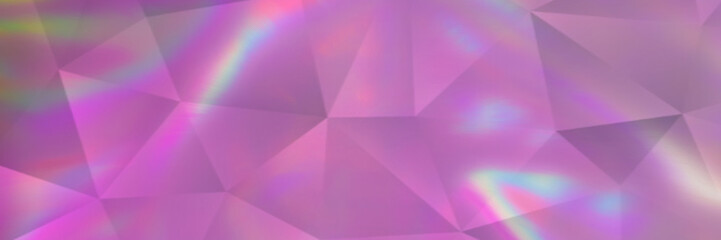 Obraz premium Colorful light reflections create patterns in a pink geometric design during the day