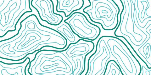 Topographic contour elevations stylized in lines and contours. Ocean watersheds. Concept of conditional geographic schemes and waterways. Vector illustration. © ZAIFUDDIN