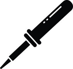 Naklejka premium Silhouette vector chemical laboratory science medical pipette dropper tool equipment design