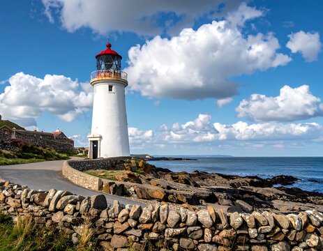 Lighthouse on coast.
