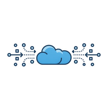 Digital cloud data transfer between network nodes in minimalist style