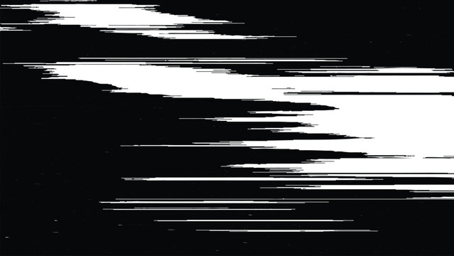 Glitchy white noise on black background digital distortion effect graphic resource