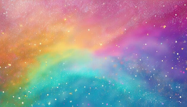 Sfondo Pastello Con Glitter Arcobaleno