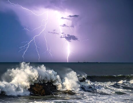 Lightning Over the Sea.
