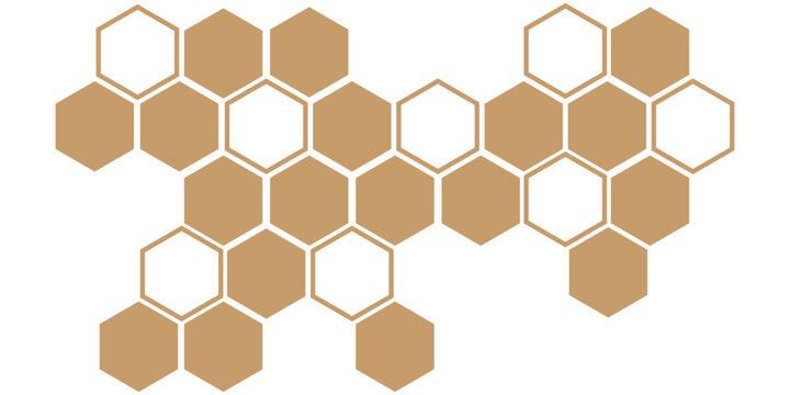 simple brown honeycomb design for banner poster background.
