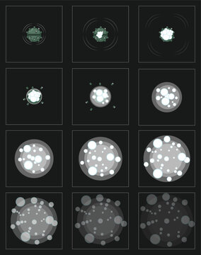 Sea mine animation spite sheet 2d fx