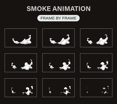 Smoke animation sprite sheet 2d fx