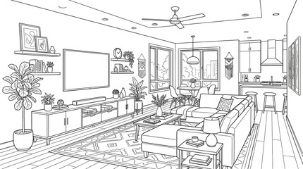 Fototapeta premium sketch of a house