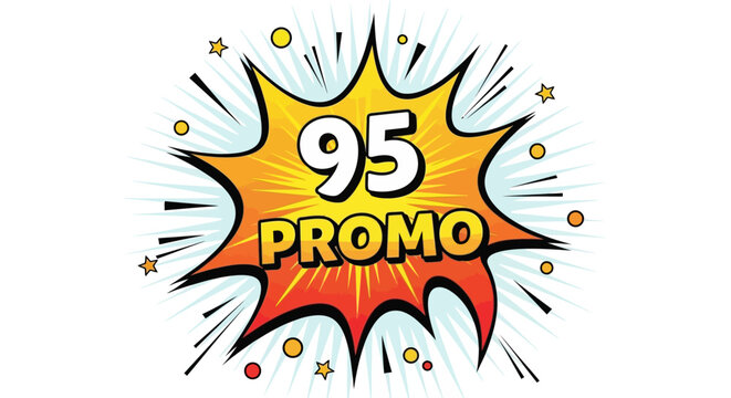 95 Promo Burst - Discount, Sale, Offer, Special Price, Marketing, Advertisement