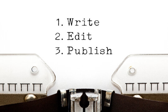 Write Edit Publish Vintage Typewriter Concept