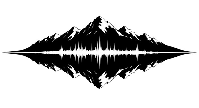 Sound wave graphic audio signal.