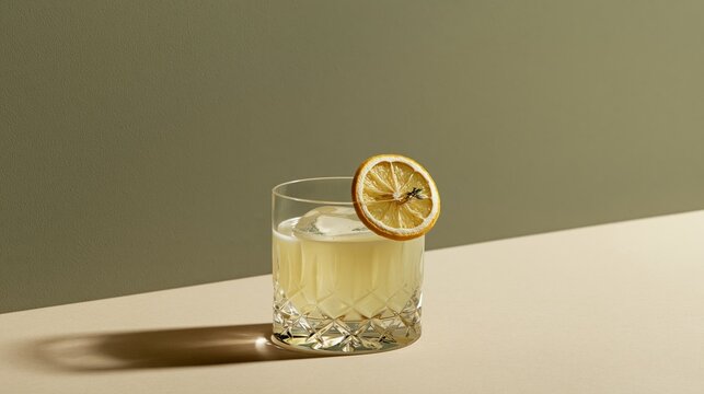 luxury gin sour cocktail photography with minimalist editorial hospitality aesthetic