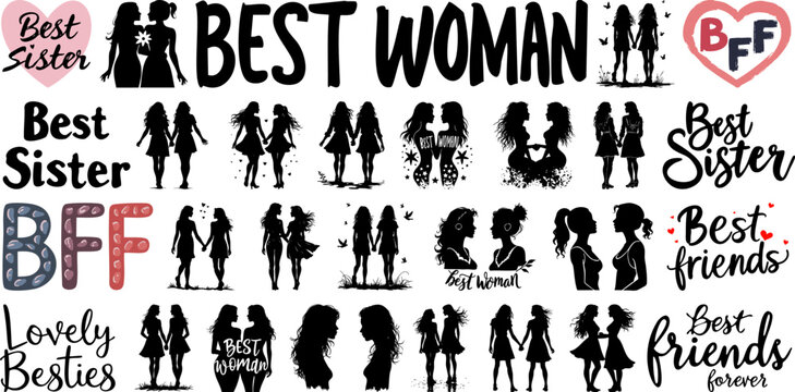 Best Friends, Bestie Stencil Pack #4: Friendship DIY Stencils	