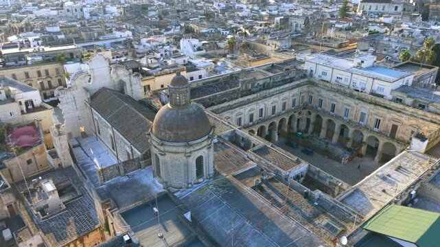 Lecce, Puglia, Italy, aerial drone video