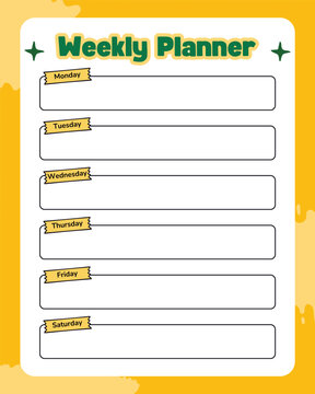 Yellow Illustrative Weekly Planner Instagram Post.eps