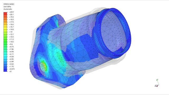 Mechanic simulation engineering - Stress and breakpoint analysis of Tank Cover under force and moment conditions