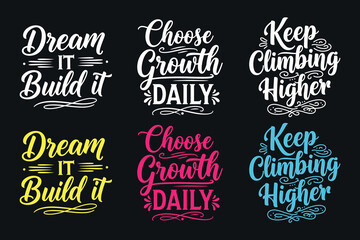 Fototapeta premium Inspirational quotes typography collection