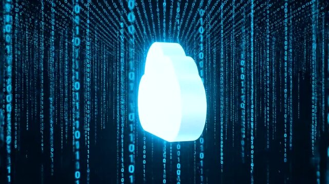 Digital Cloud Computing and Data Storage Technology Concept.