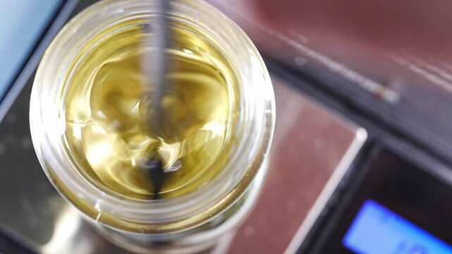 Preparing diffuser liquid with essential oils and alcohol