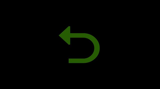  Undo icon and arrow black background 4k.