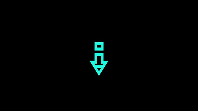 Save/Download icon black background. 