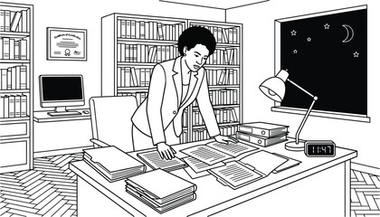 Business Woman Office Work © Shahidullah