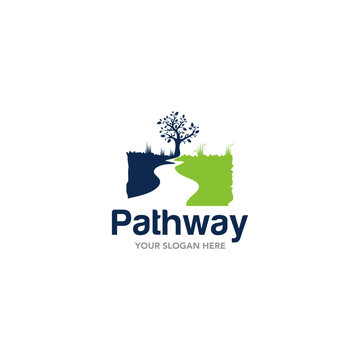 River Pathway, Creek Icon Vector Logo Template Illustration Design. Suitable for your design need, logo, illustration, animation, etc.