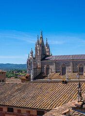 Naklejka premium Facciatone, Ausblick auf den Duomo di Siena, Toskana, Italien
