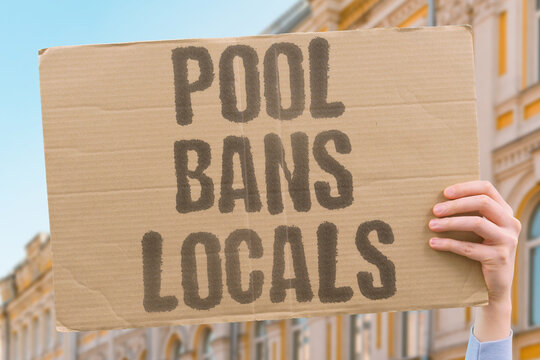 "Pool bans locals" Swimming area excludes residents. ALBANIA. TOURISM. EXCLUSION. PRIVATE. DISCRIMINATION.