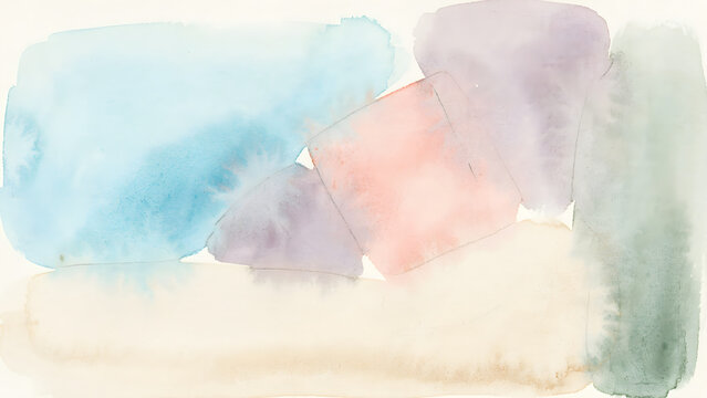 A soft watercolor painting with pastel colors blending gently together