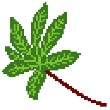 Cassava Leave Pixel Art - Pixel Art Sample 1024 x 1024