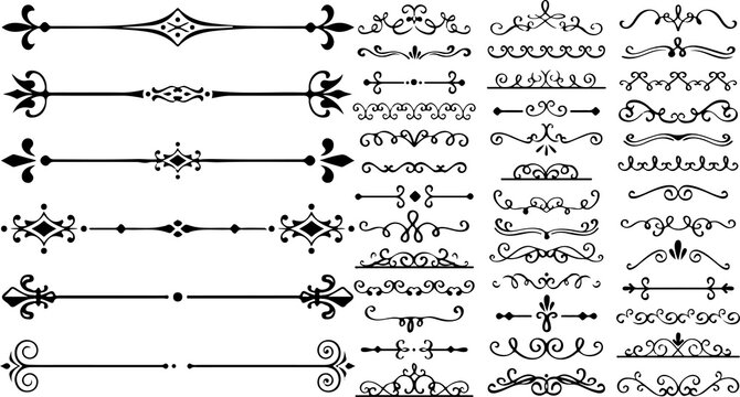 Professional collection of decorative text dividers and borders